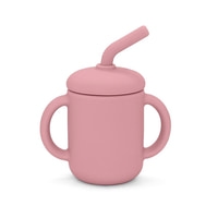 Summerville Mugg med Sugrör Silikon Dusty Rose