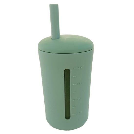 Summerville Mugg med Sugrör Silikon 200 ml Cameo Green