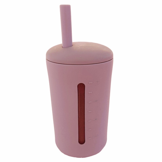 Summerville Mugg med Sugrör Silikon 200 ml Dusty Rose