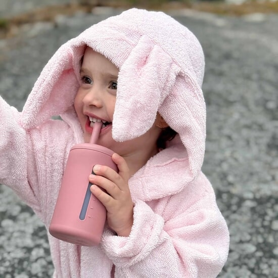 Summerville Mugg med Sugrör Silikon 200 ml Dusty Rose