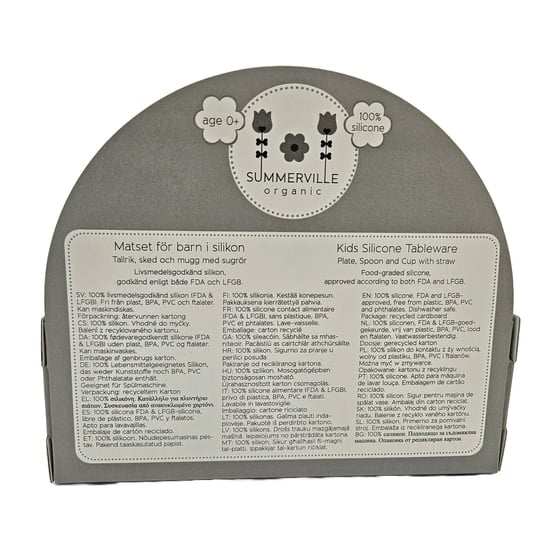 Summerville Matset Silikon 3 delar Silver Grey