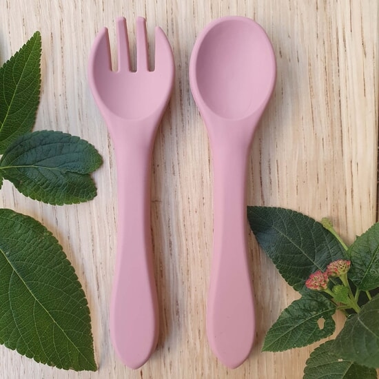 Summerville Sked och Gaffel Silikon Dusty Rose