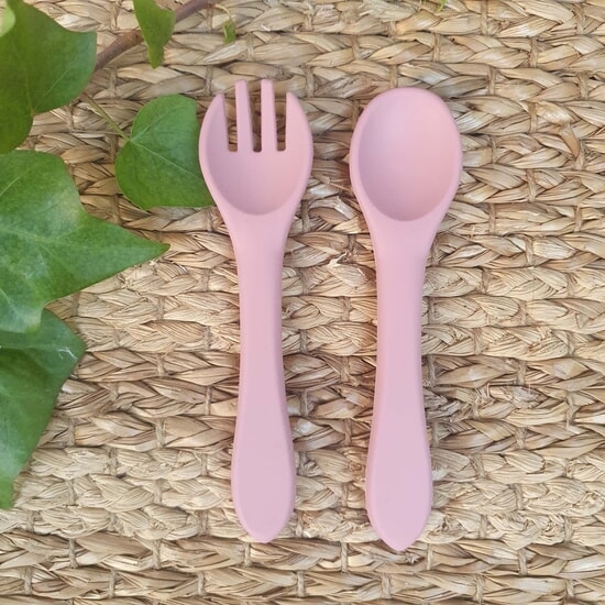 Summerville Sked och Gaffel Silikon Dusty Rose