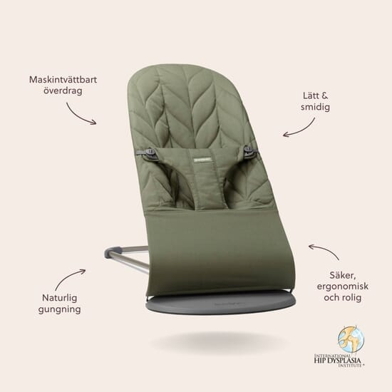 BabyBjörn Bouncer Bliss Petal Quilt Dark Green
