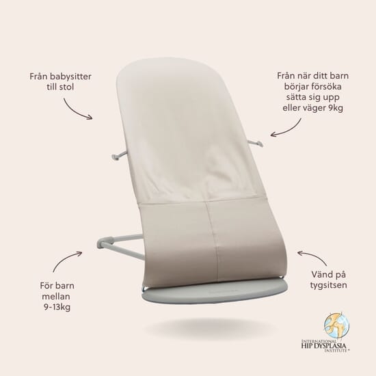 BabyBjörn Bouncer Bliss 3D Jersey Light Beige