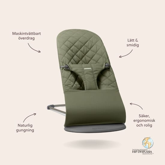 BabyBjörn Bouncer Bliss Classic Quilt Dark Green