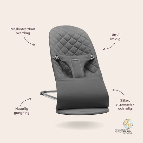 BabyBjörn Bouncer Bliss Classic Quilt Anthracite
