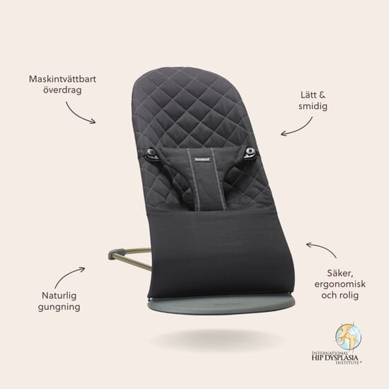 BabyBjörn Bouncer Bliss Classic Quilt Black
