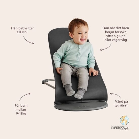 BabyBjörn Bouncer Bliss Classic Quilt Black