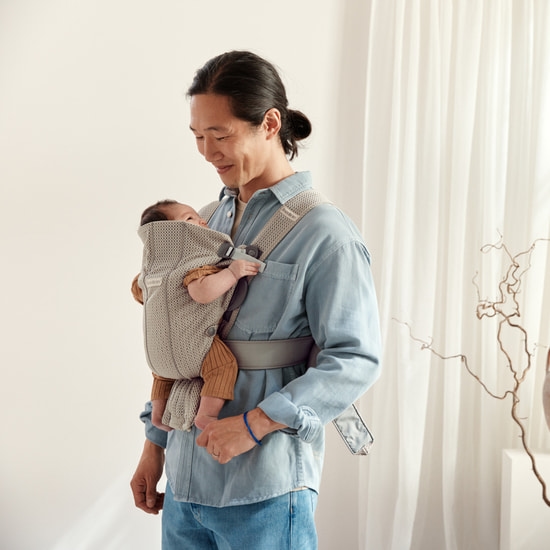 BabyBjörn Bärsele Mini 3D Mesh Gråbeige