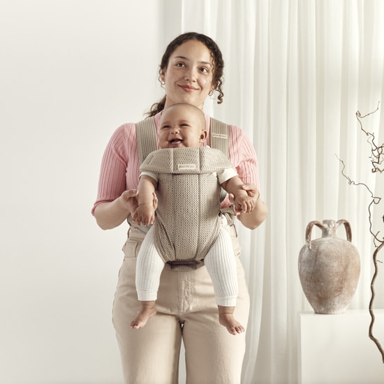 BabyBjörn Bärsele Mini 3D Mesh Gråbeige