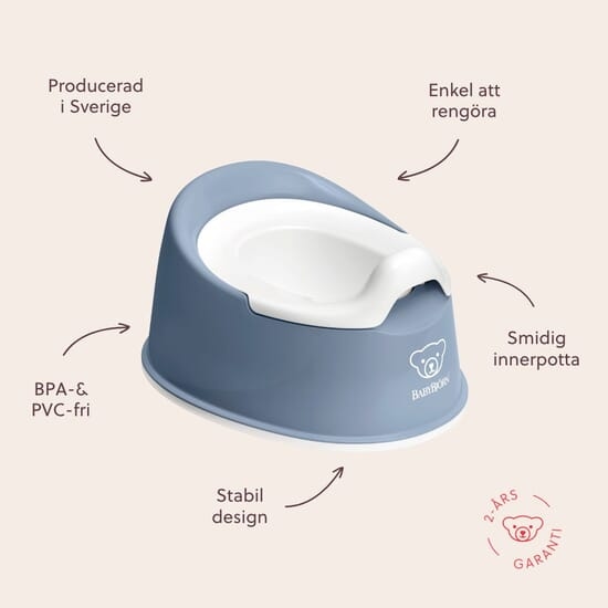 BabyBjörn Smart Potta Djupblå/Vit