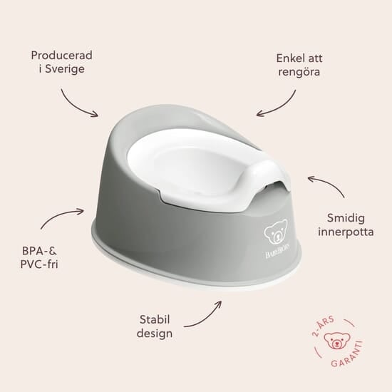 BabyBjörn Smart Potta Grå/Vit