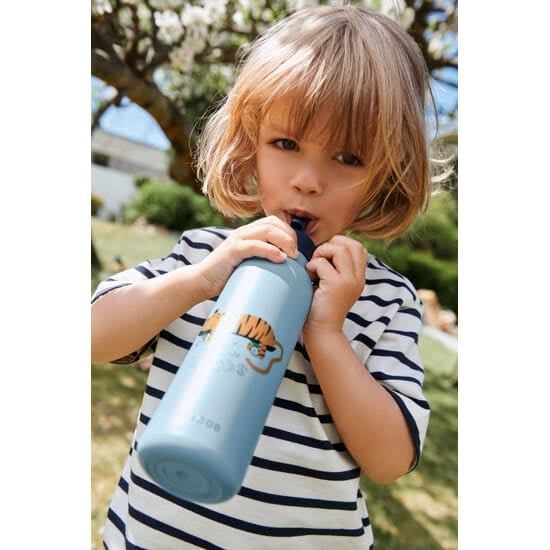 LIEWOOD Falk Vattenflaska Tiger/Beach Blue 500 ml