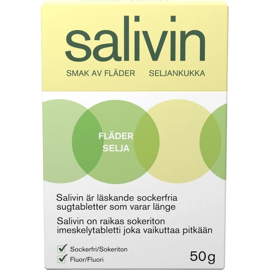 Salivin Sugtabletter vid Muntorrhet Fläder Nordic Fresh 50 g