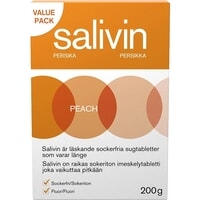 Salivin Sugtabletter vid Muntorrhet Peach 200 g