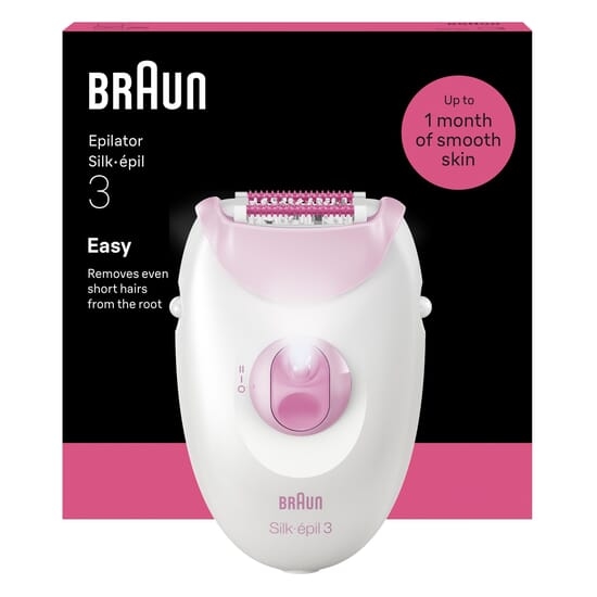 Braun Silk·épil 3 Epilator med sladd 3-000 Rosa