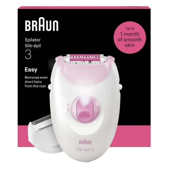 Braun Silk·épil 3 Epilator med sladd 3-031 Rosa