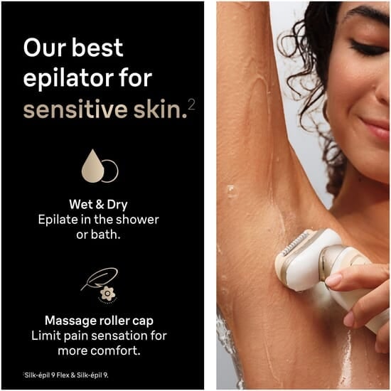 Braun Silk·épil 9 Flex Wet & Dry Epilator 9-011 3D Guld
