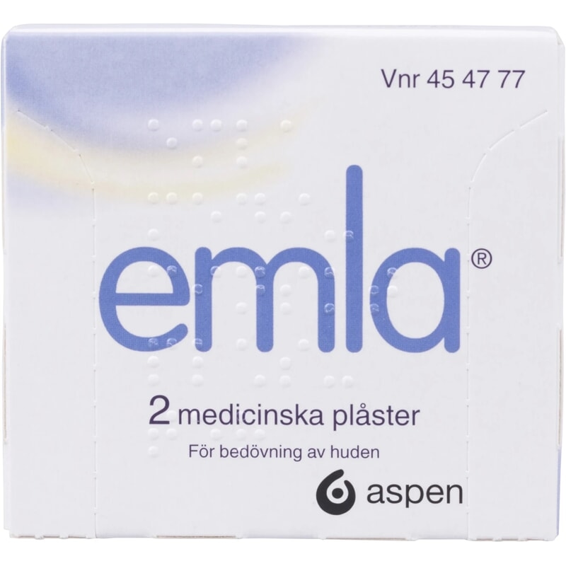 Emla EMLA Medicinskt Plåster 25 mg/25 mg 2 st