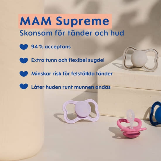 MAM Supreme Silicone 6-16 mån Neutral Unprinted