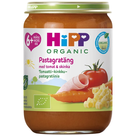 Hipp Pastagratäng med Tomat & Skinka 6 m 190 g