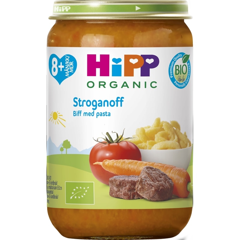 Hipp HiPP Stroganoff Biff med Pasta 8m 220 g