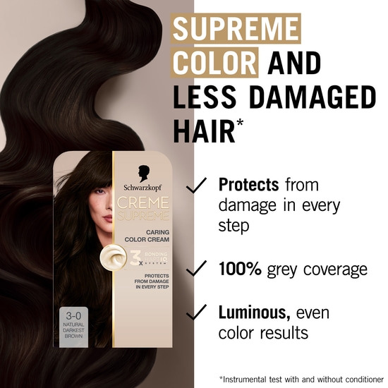 Schwarzkopf Creme Supreme 3-0 Natural Darkest Brown