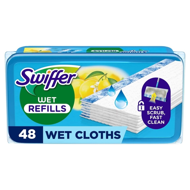 Swiffer Wet Fuktiga Dammtrasor med Citrondoft 48 st
