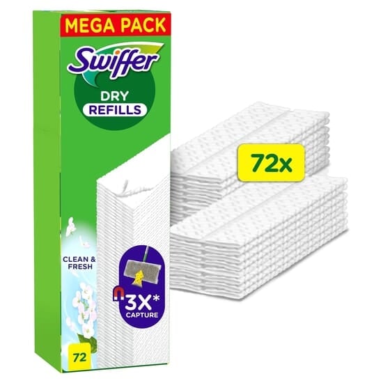Swiffer Dry Torra Rengöringsdukar med Doft av Clean & Fresh 72 st