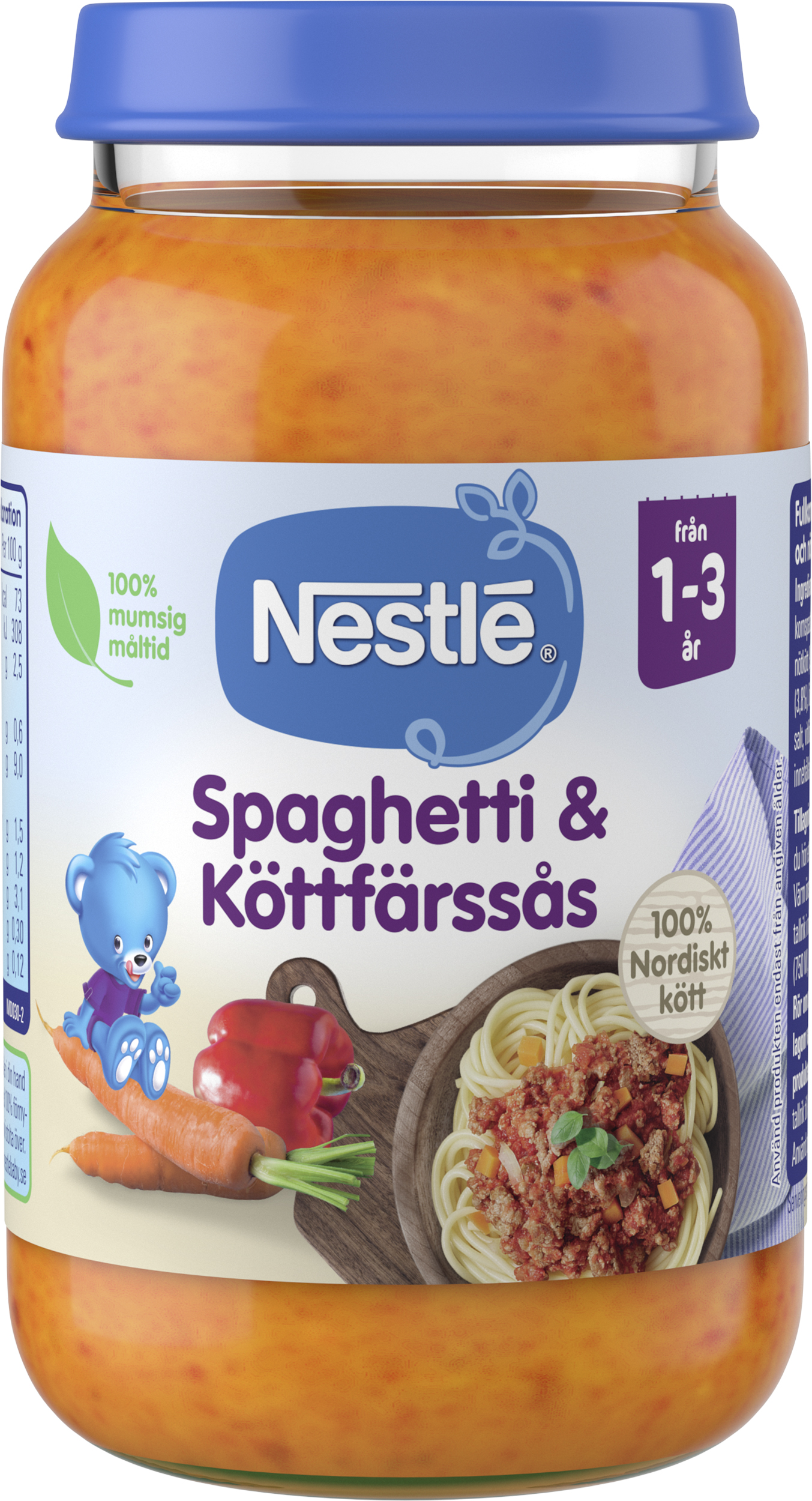 Nestlé Spagetti & Köttfärssås 1-3 år 220 g