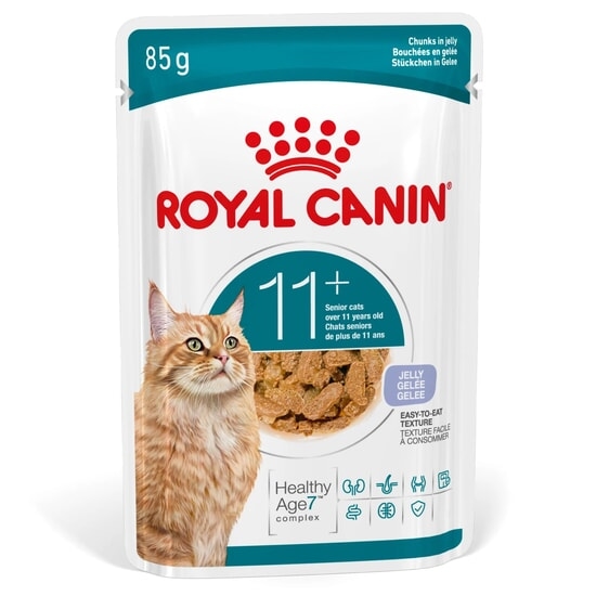 Royal Canin Ageing 11+ Bitar i Gelé Våtfoder för Katt 1,02 kg
