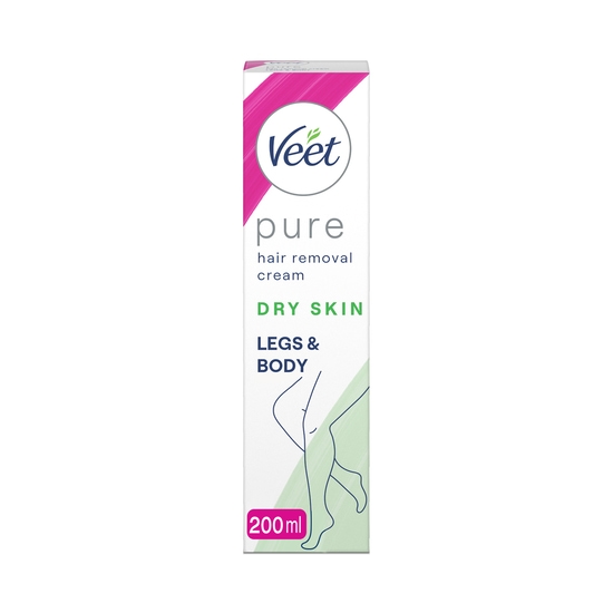 Veet Pure Hårborttagningskräm Ben & Kropp Torr Hud 200 ml
