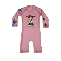 Swimpy UV-dräkt 86-92 Pippi Söderhavet rosa