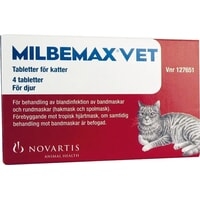 Milbemax Vet. Katt Filmdragerad Tablett 4 styck