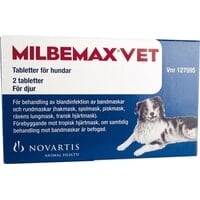 Milbemax Vet. För Hundar 12,5 / 125 mg 2 styck