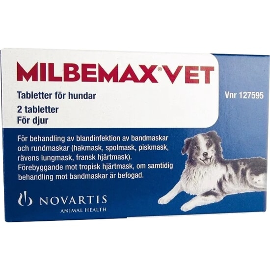 Milbemax Vet. För Hundar 12,5 / 125 mg 2 styck