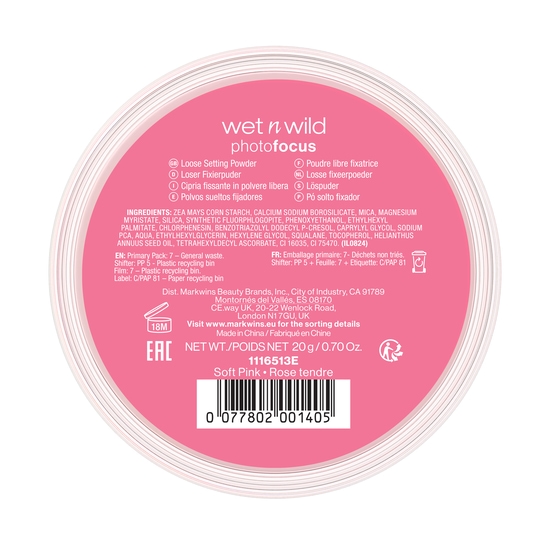 Wet n Wild Photo Focus Loose Setting Powder Soft Pink 20 g