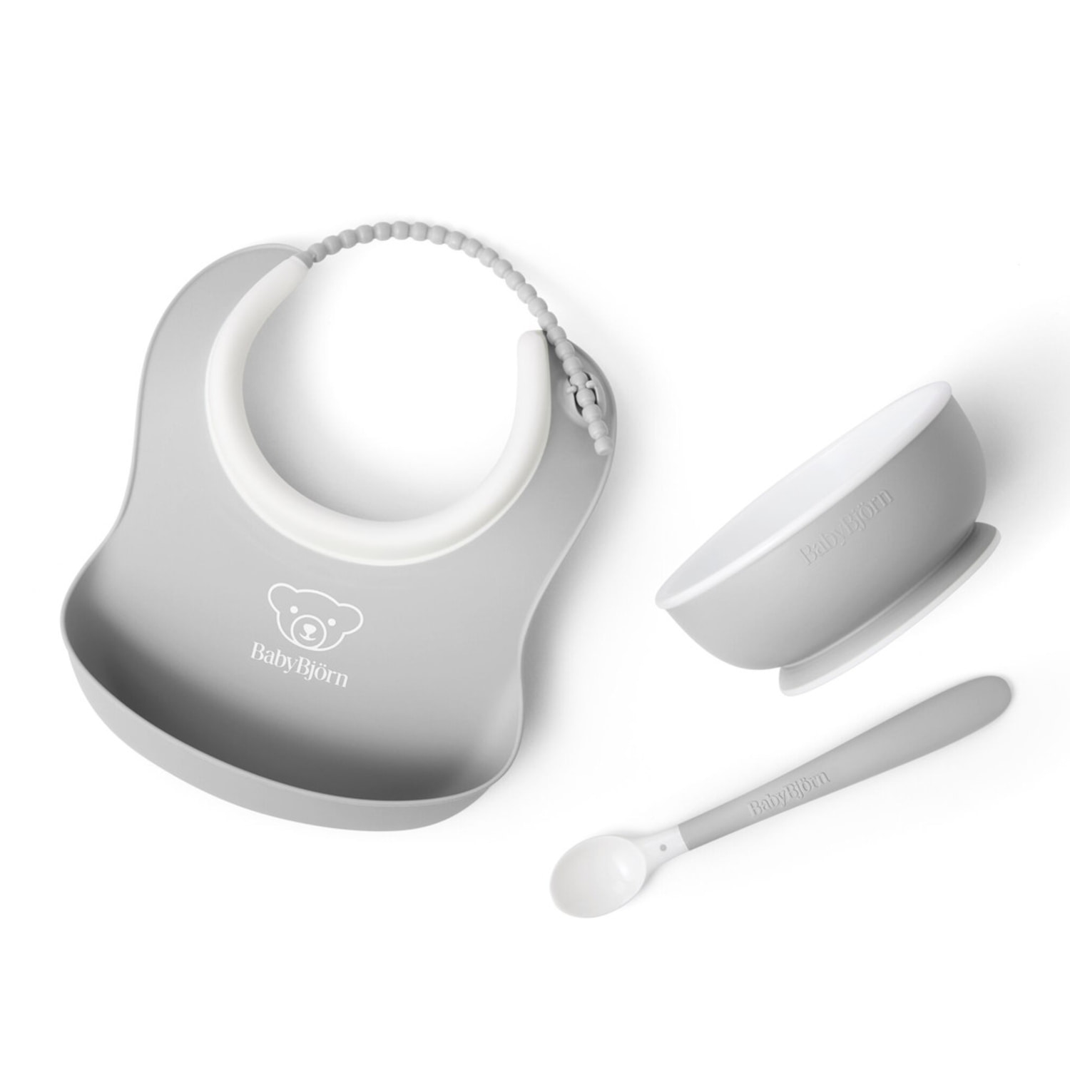 Alternativ bild 1 för Babybjörn Barnservis 3-delar (Light Grey)