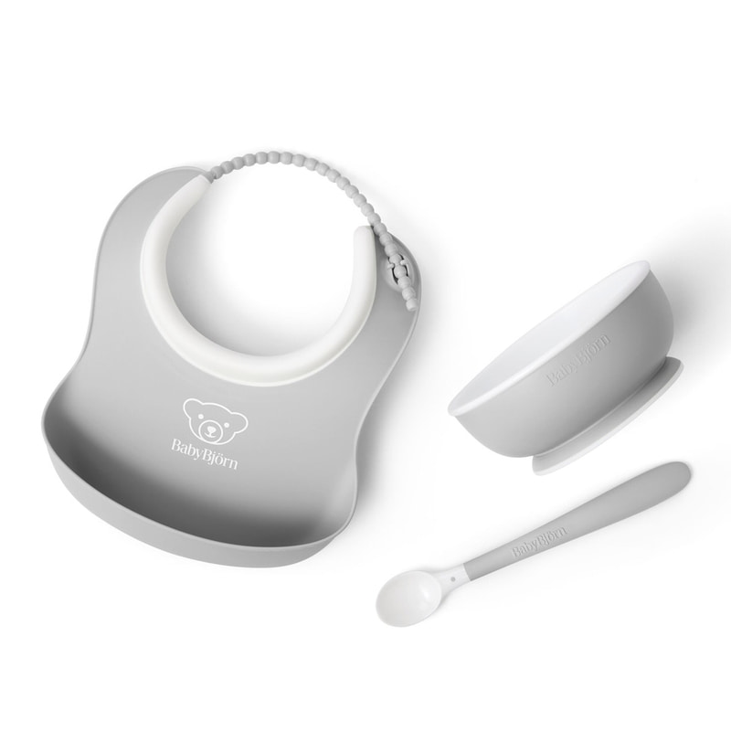 Produktfoto för Babybjörn Barnservis 3-delar (Light Grey)