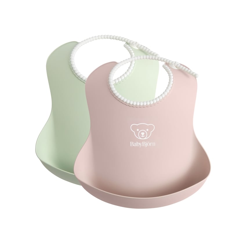 BabyBjörn Haklapp Grön/Rosa 2-pack
