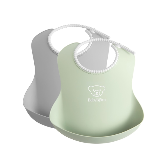 BabyBjörn Haklapp Grå/Grön 2-pack