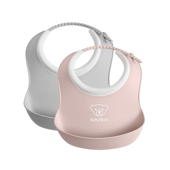 BabyBjörn Liten Haklapp Grå/Rosa 2-pack