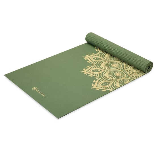 Gaiam Olive Haze Mandala Yoga Mat Printed 6 mm
