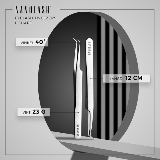 Nanolash Eyelash Tweezer L shape