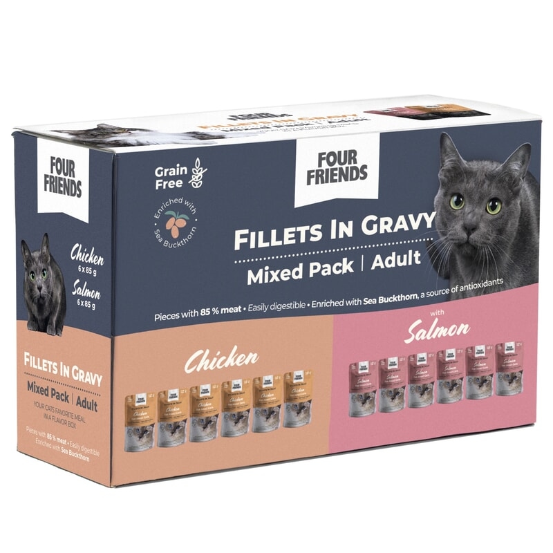 FourFriends Cat Adult in Gravy Mix 12-pack