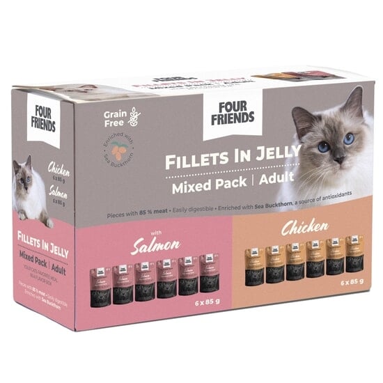 FourFriends Cat Adult in Jelly Mix 12-pack