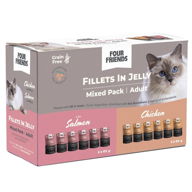 FourFriends Cat Adult in Jelly Mix 12-pack
