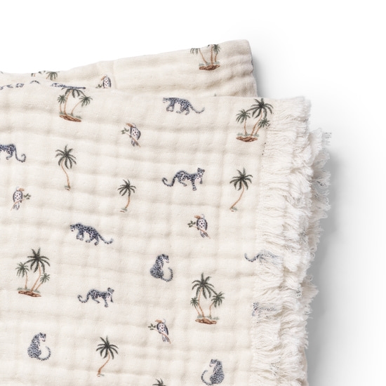 Elodie Soft Cotton Blanket Garden Leo's Resort
