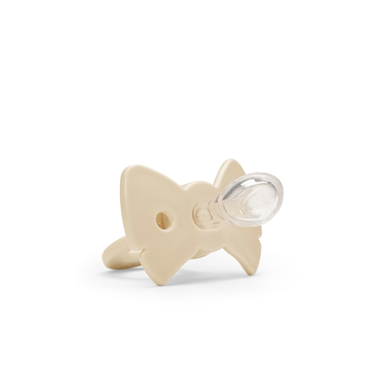 Elodie Binky Bow Silicone 3m+ Oat White